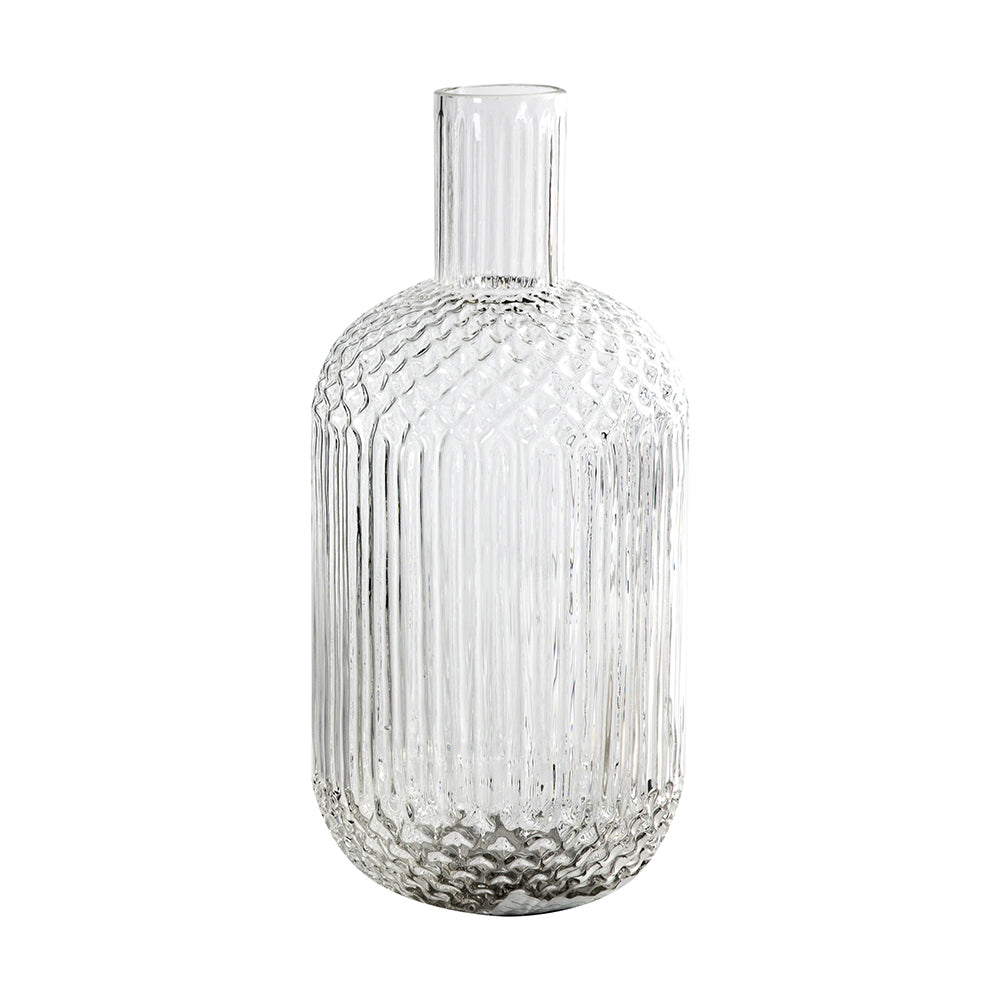 5059413408786-hudson-living-margots-28x13cm-textured-glass-vase-clear
