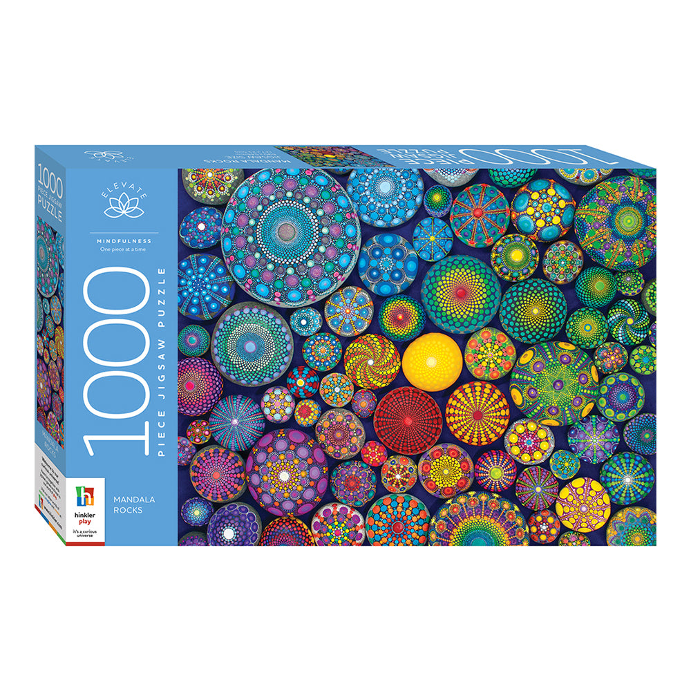 Elevate Mindfulness 1000pc Jigsaw Puzzle: Mandala Rocks