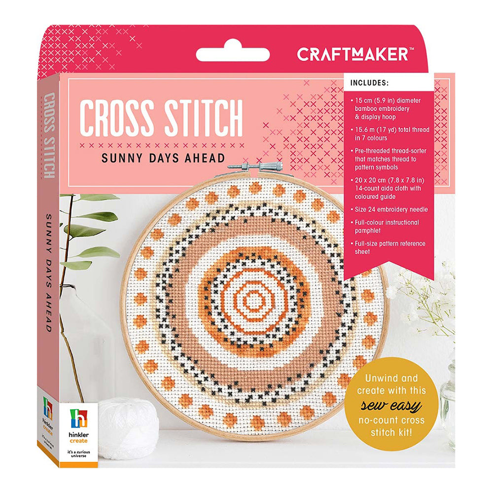 Craft Maker Cross-stitch Kit: Sunny Days Ahead Art/Craft Set