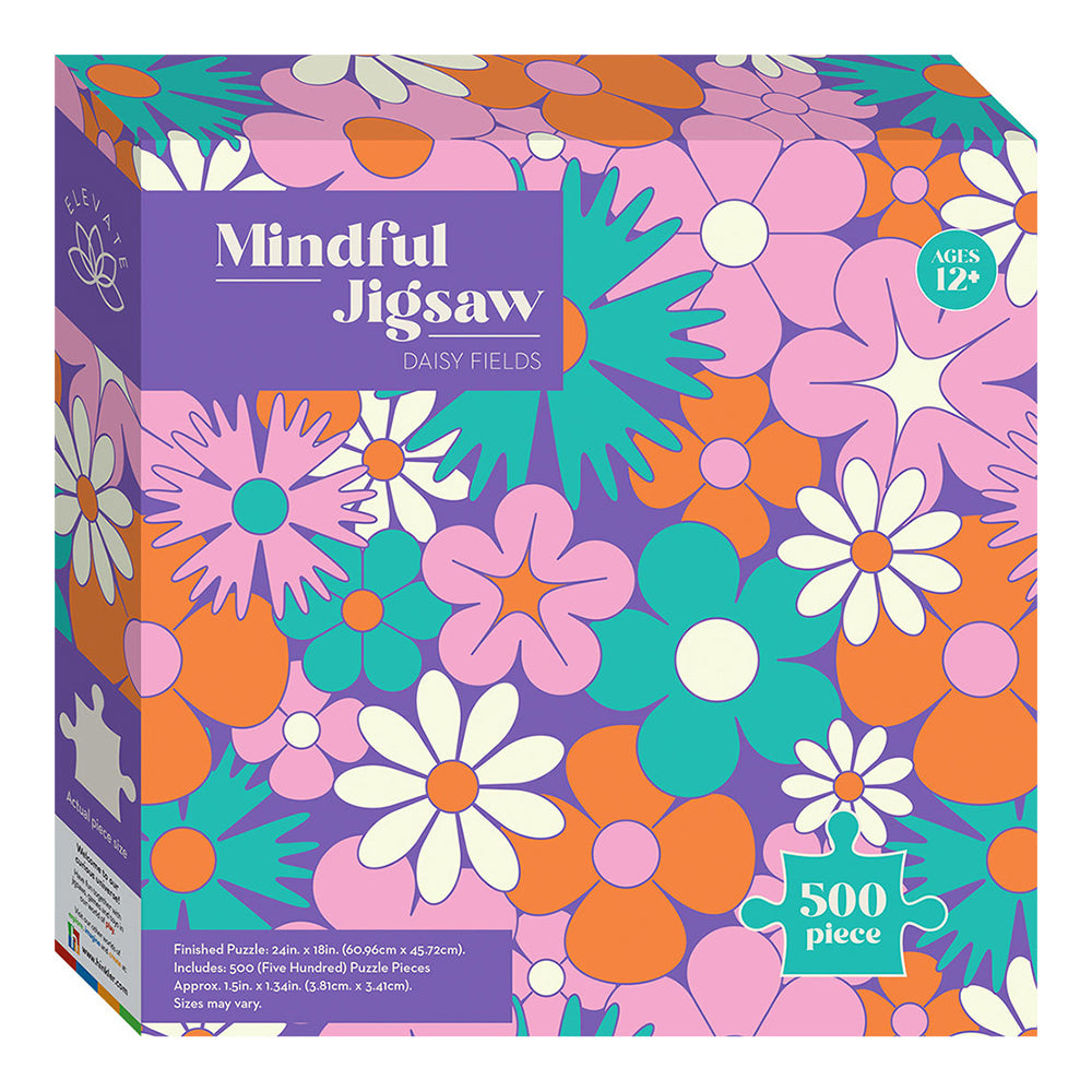 Elevate Mindfulness 500pc Jigsaw Puzzle: Daisy Fields