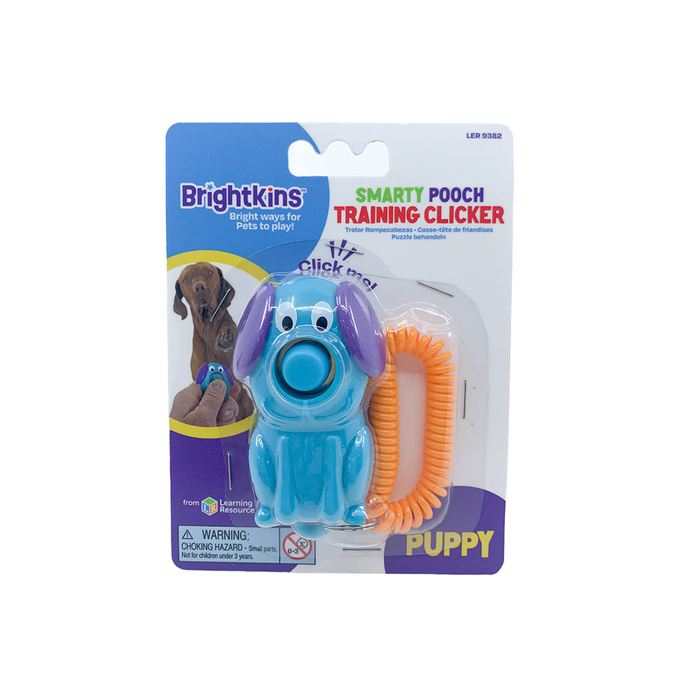 Brightkins Smarty Pooch Dog/Pet Training Clicker 6.5x7.5cm Blue/Purple