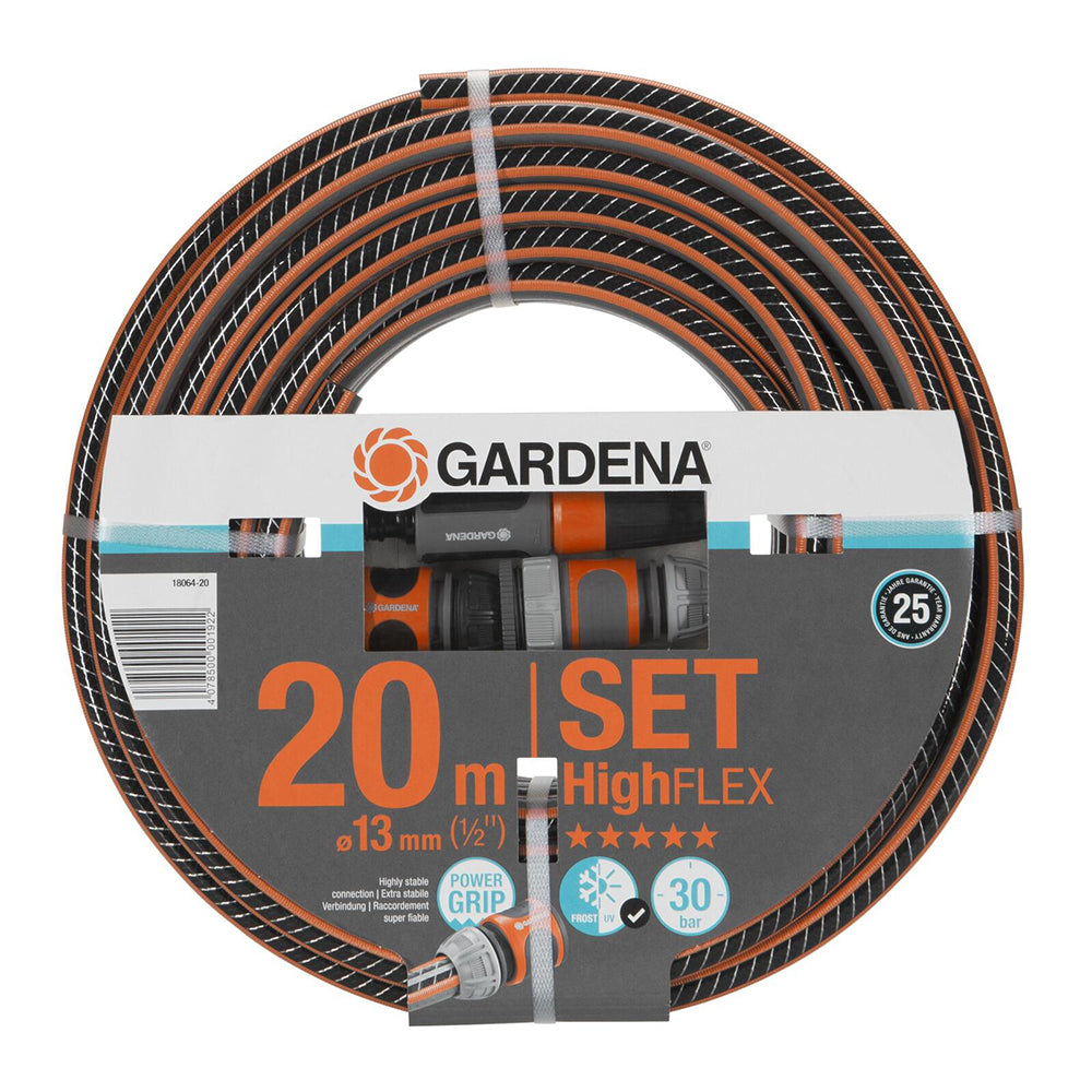 Gardena High Flex Frost/UV Resistant Garden Hose & Watering Set 13mm x 20m