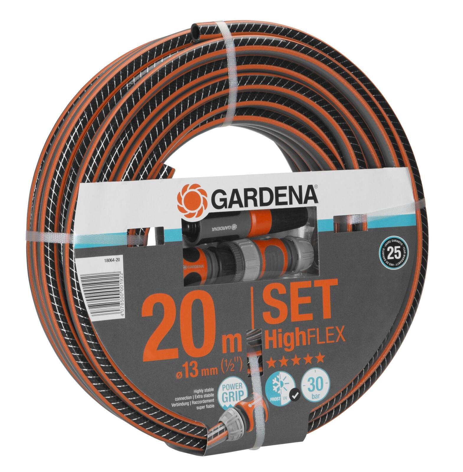 Gardena High Flex Frost/UV Resistant Garden Hose & Watering Set 13mm x 20m