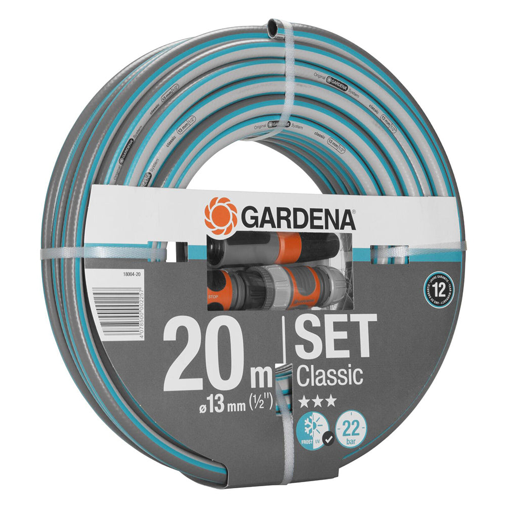 Gardena 18004-20 Classic Frost/UV Resistant Garden Hose Set 13mm x 20m