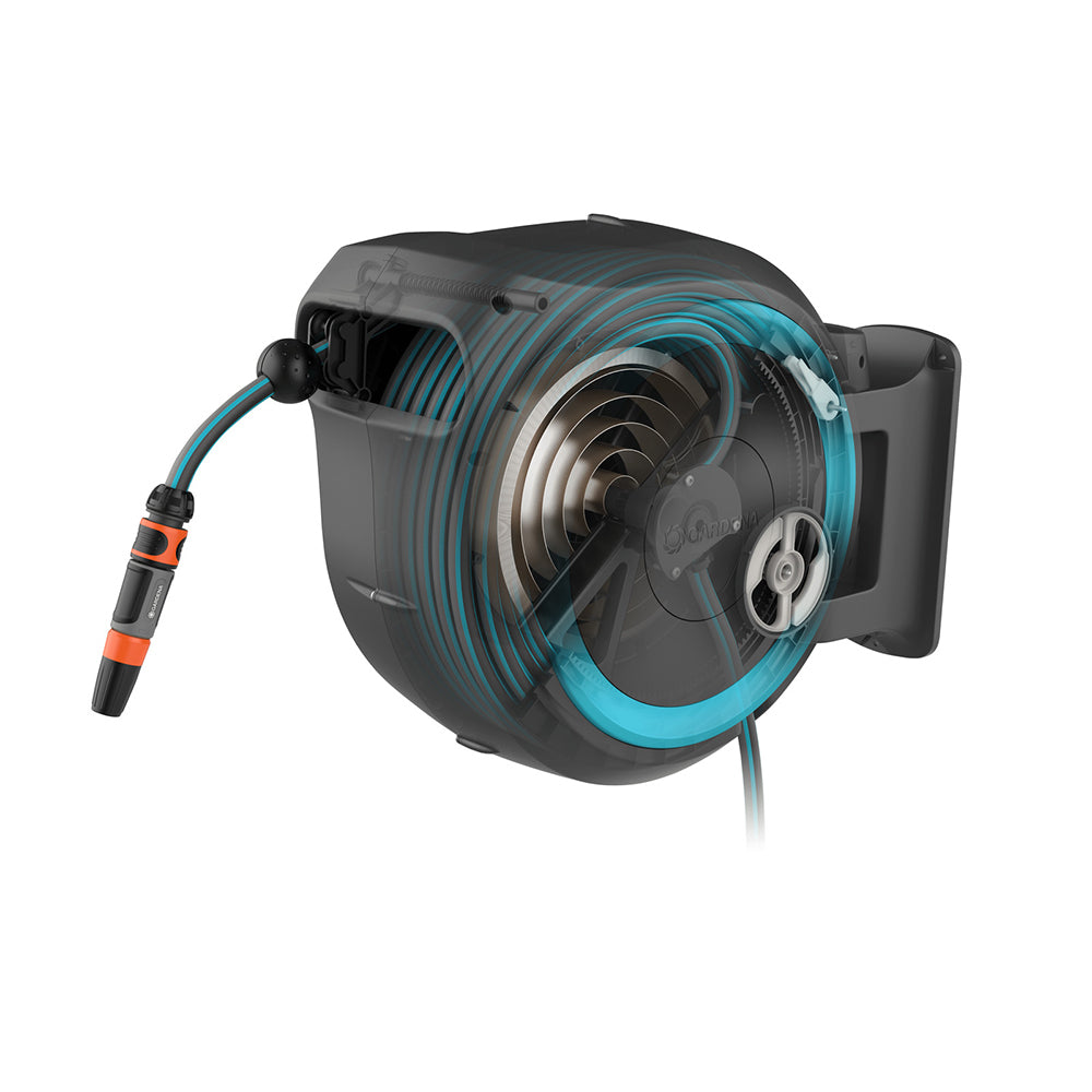 Gardena 18620-20 Wall Mounted Hose Box 25m Rollup Compact Set