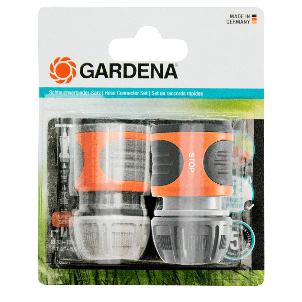 3pc Gardena 18283-20 13 & 15mm Backyard Garden Hose Connector Set