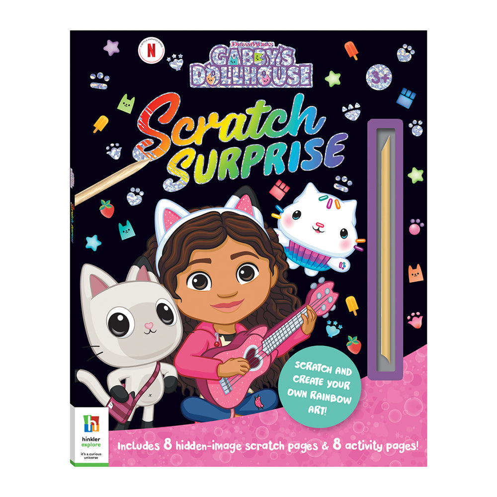 Hinkler Scratch Surprise Gabby's Dollhouse Colour Reveal Book 3y+