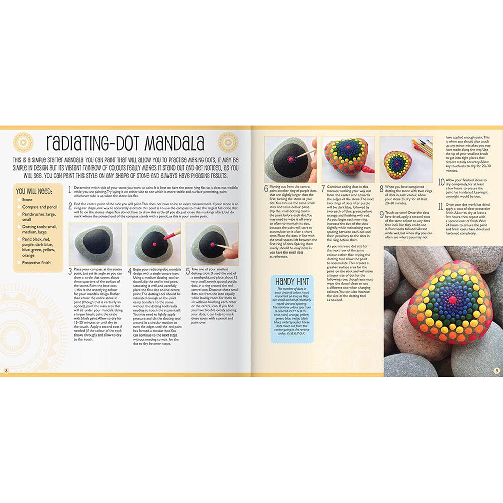 Craft Maker Paint Your Own Mandala Stones Box Set Craft Activity Kit