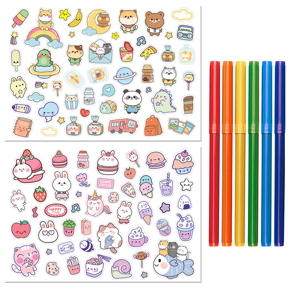 Kaleidoscope Kawaii Wonderland Colouring Set with Lap Desk 3y+