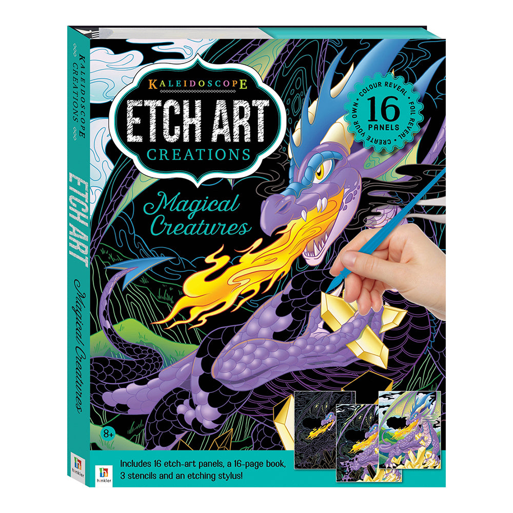 Kaleidoscope Etch Art Creations: Magical Creatures Kids Art Book 6y+
