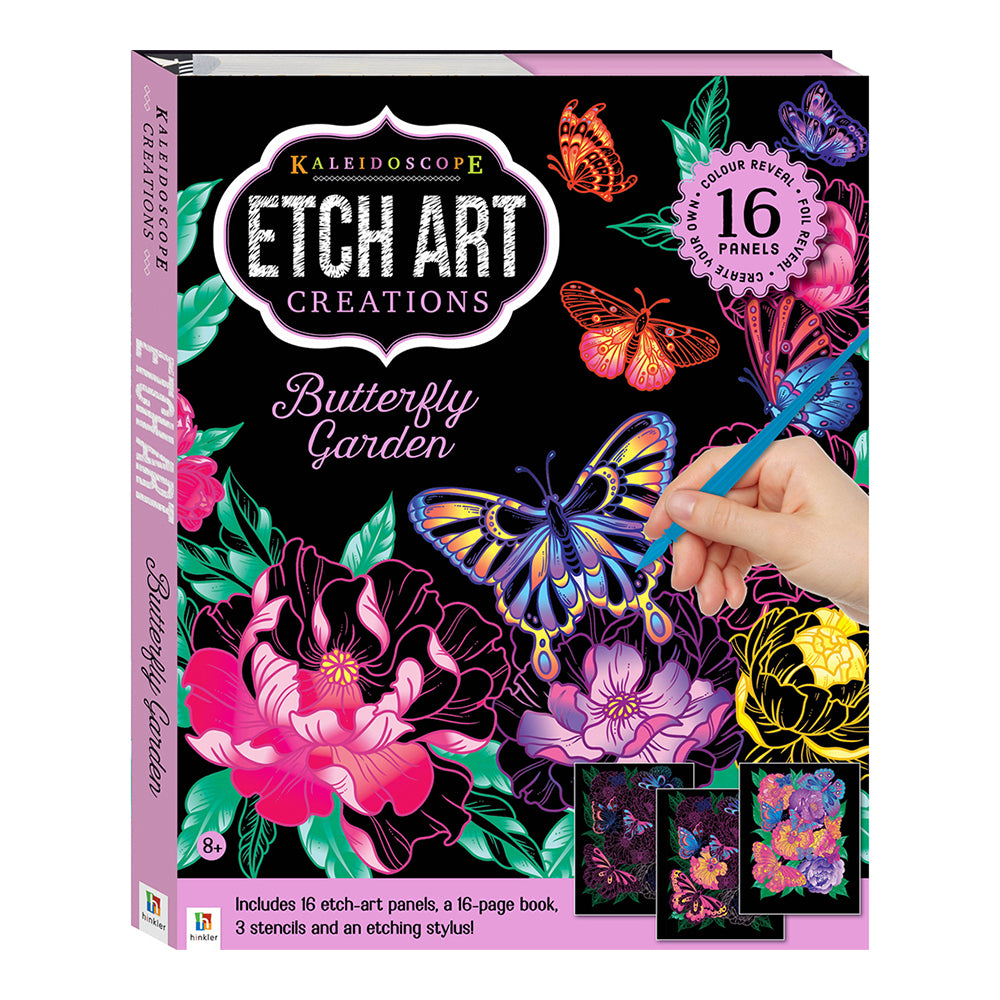Kaleidoscope Etch Art Creations: Butterfly Garden Kids Art Book 6y+