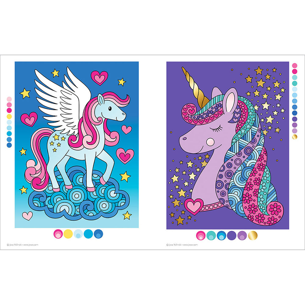 Kaleidoscope Notebook Doodles: Unicorns Kids Activity Book 6y+