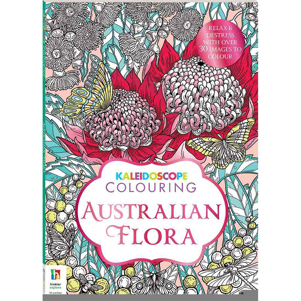 Kaleidoscope Colouring: Australian Flora Adult Colouring Book 12y+