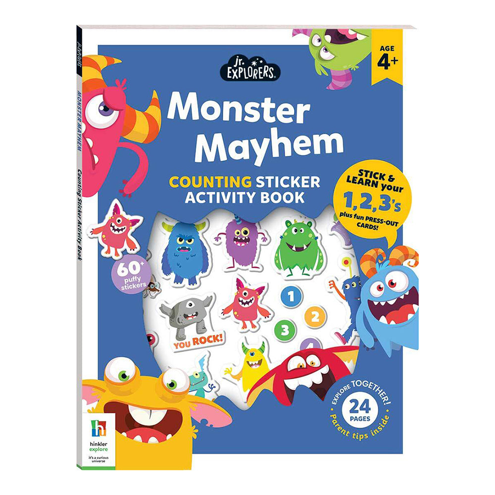 Junior Explorers Monster Mayhem Counting Childrens Activity Book 4y+