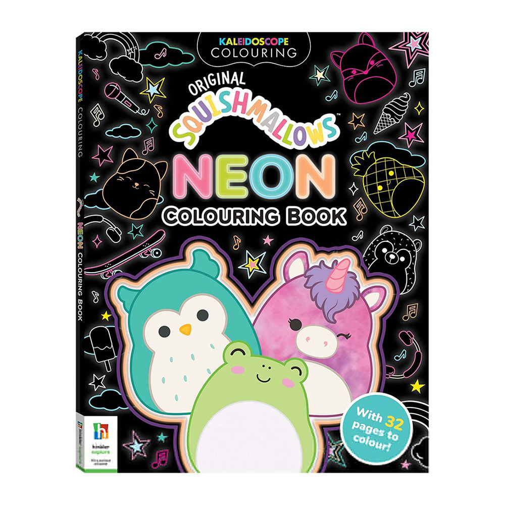Kaleidoscope Squishmallows Neon Colouring Book 8y+