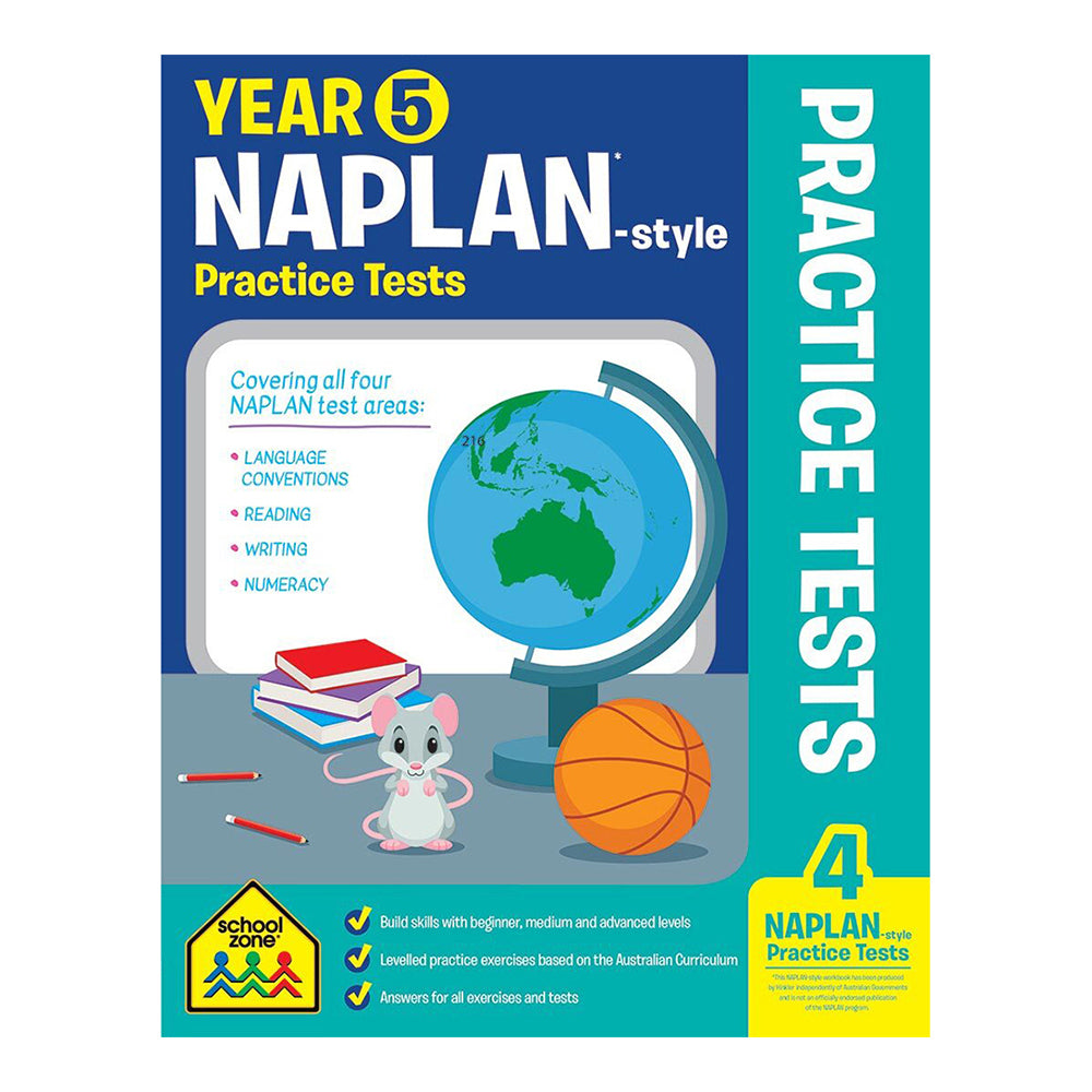 School Zone Year 5 Naplan-style Practice Tests Kids Book