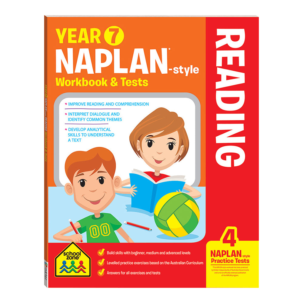 School Zone Year 7 Naplan*-style Reading Workbook & Tests Kids Book 12y+