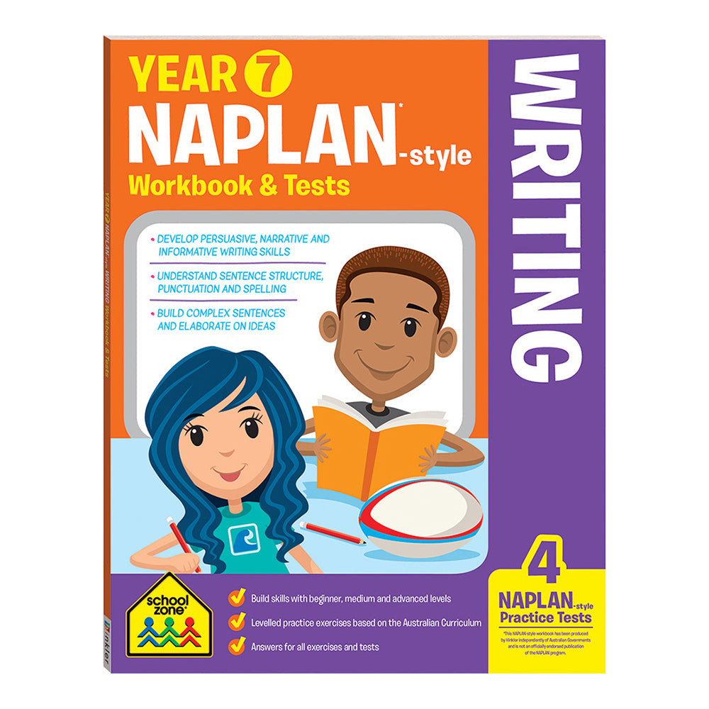 School Zone Year 7 Naplan*-style Writing Workbook & Tests Kids Book 12y+