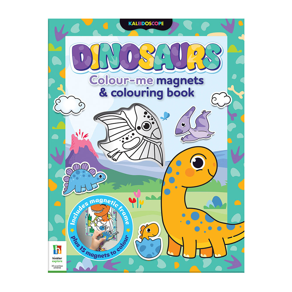 Kaleidoscope Dinosaurs Colour-Me Magnets Childrens Colouring Book 3y+