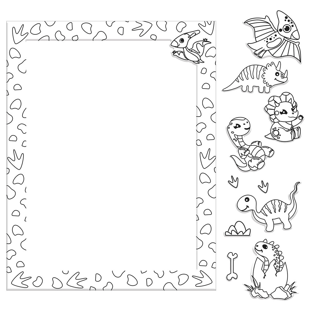 Kaleidoscope Dinosaurs Colour-Me Magnets Childrens Colouring Book 3y+