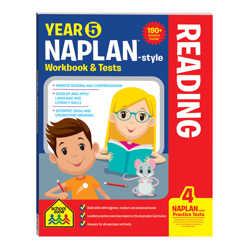 School Zone Year 5 Naplan*-style Reading Workbook & Tests Kids Book 10y+