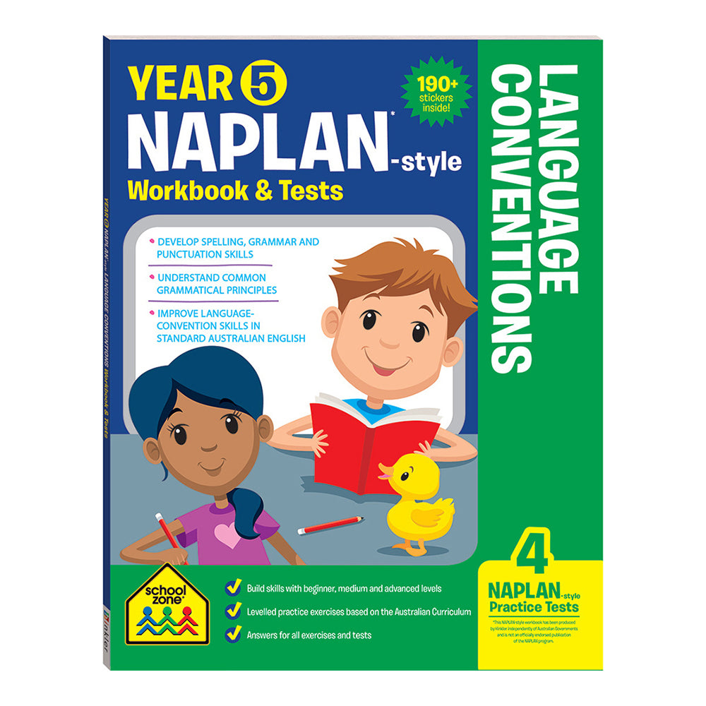 School Zone Year 5 Naplan*-style Language Conventions Workbook & Tests 10y+