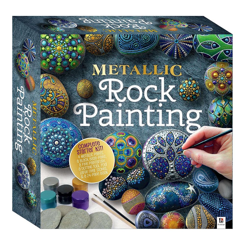 Craft Maker Metallic Rock Painting Box Set Craft Activity Kit