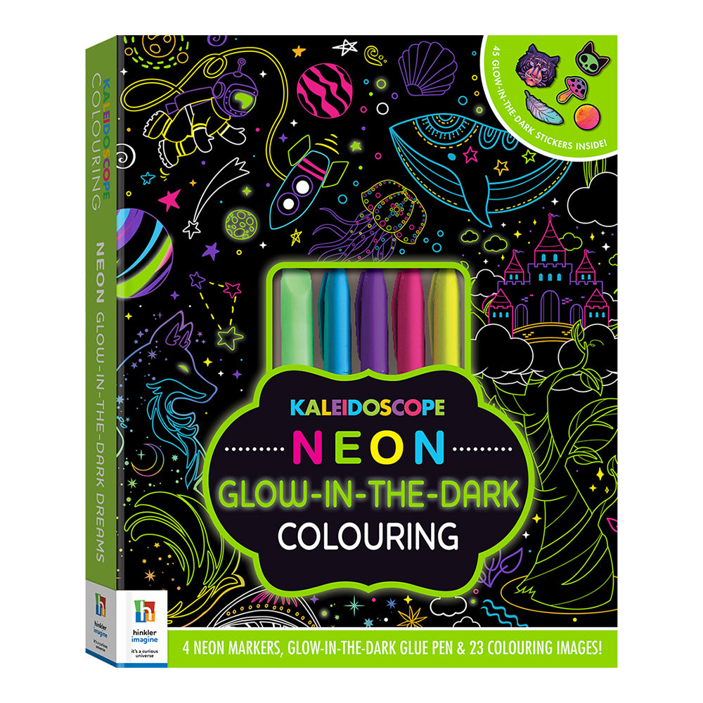 Kaleidoscope Neon Kit Glow in the Dark Colouring Kit 6-12y