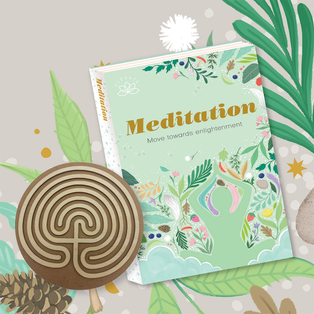 Elevate Meditation Mindful Wellness Book And Finger Labyrinth Kit