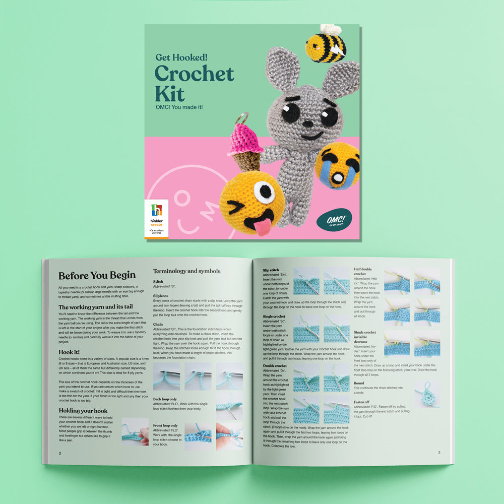 OMC! Get Hooked! Kids Fun Crochet Kit Creative Craft