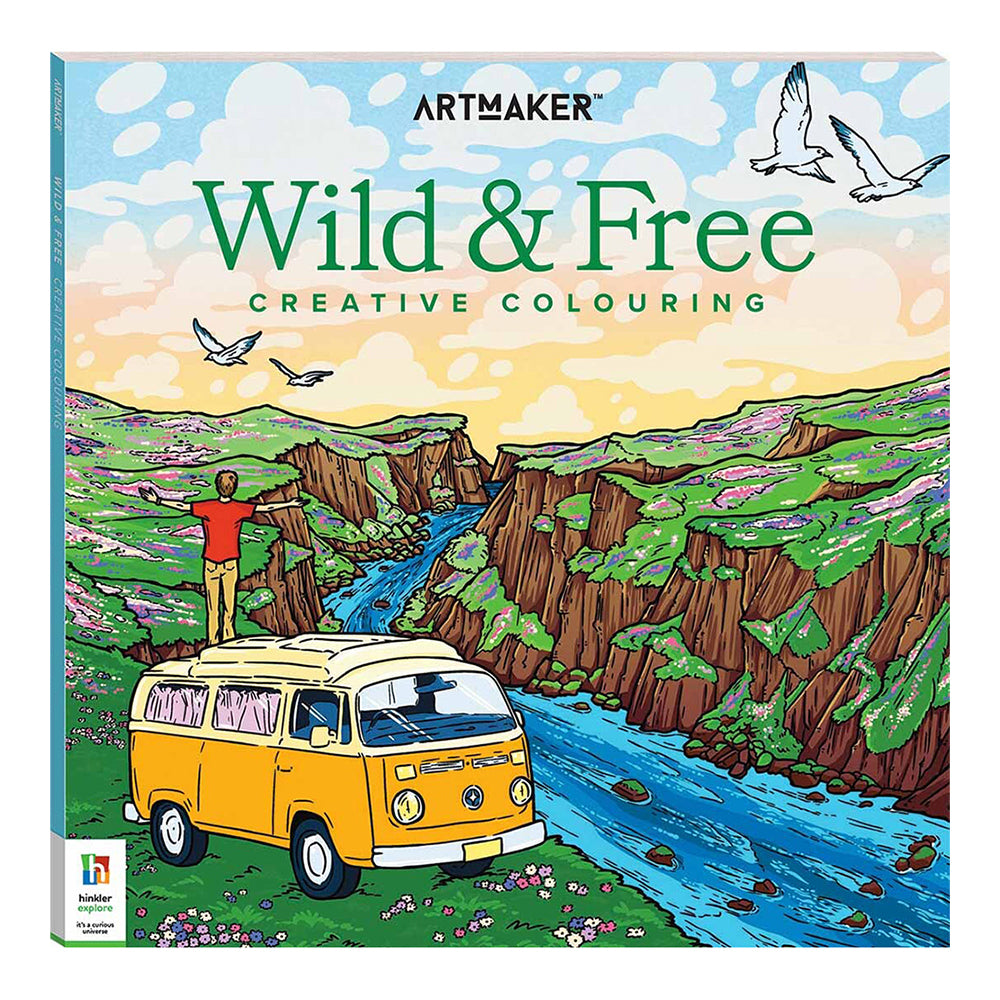 Art Maker Wild and Free Colouring Book Adult Activity Book