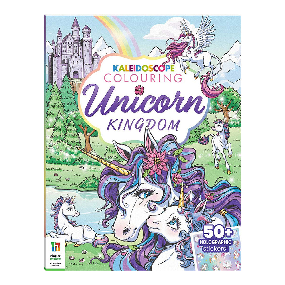 Kaleidoscope Sticker Colouring Unicorn Kingdom Colouring Book 6y+