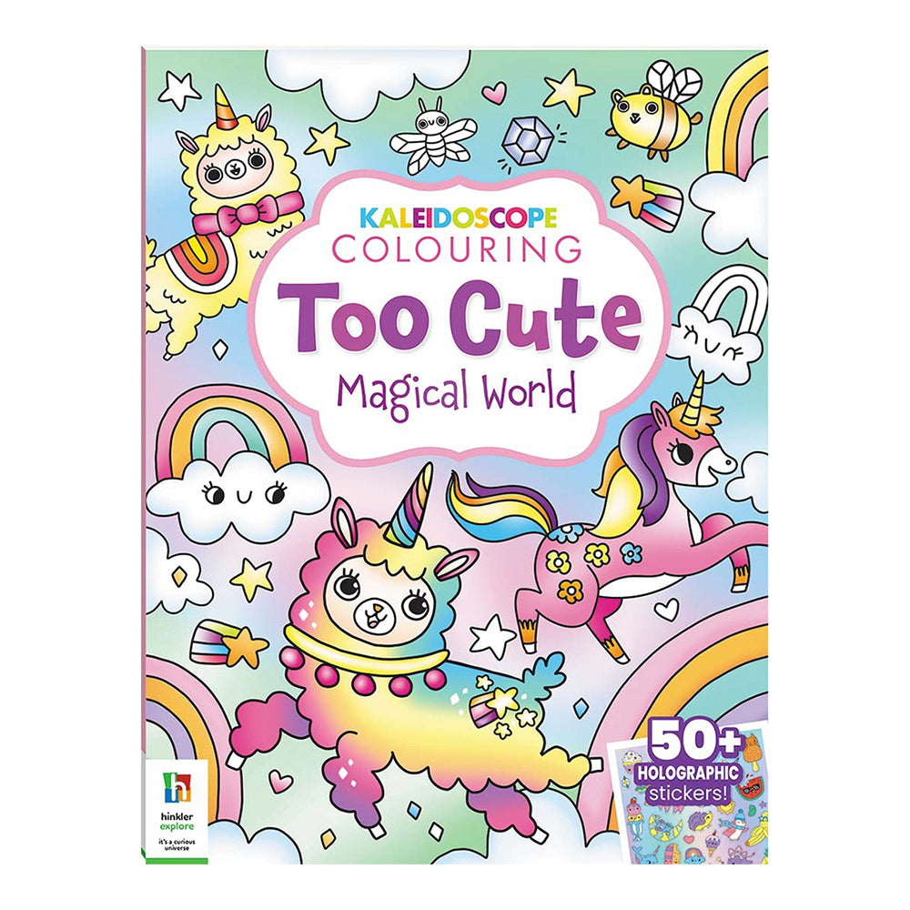 Kaleidoscope Sticker Colouring Too Cute Magical World Activity Book 6y+