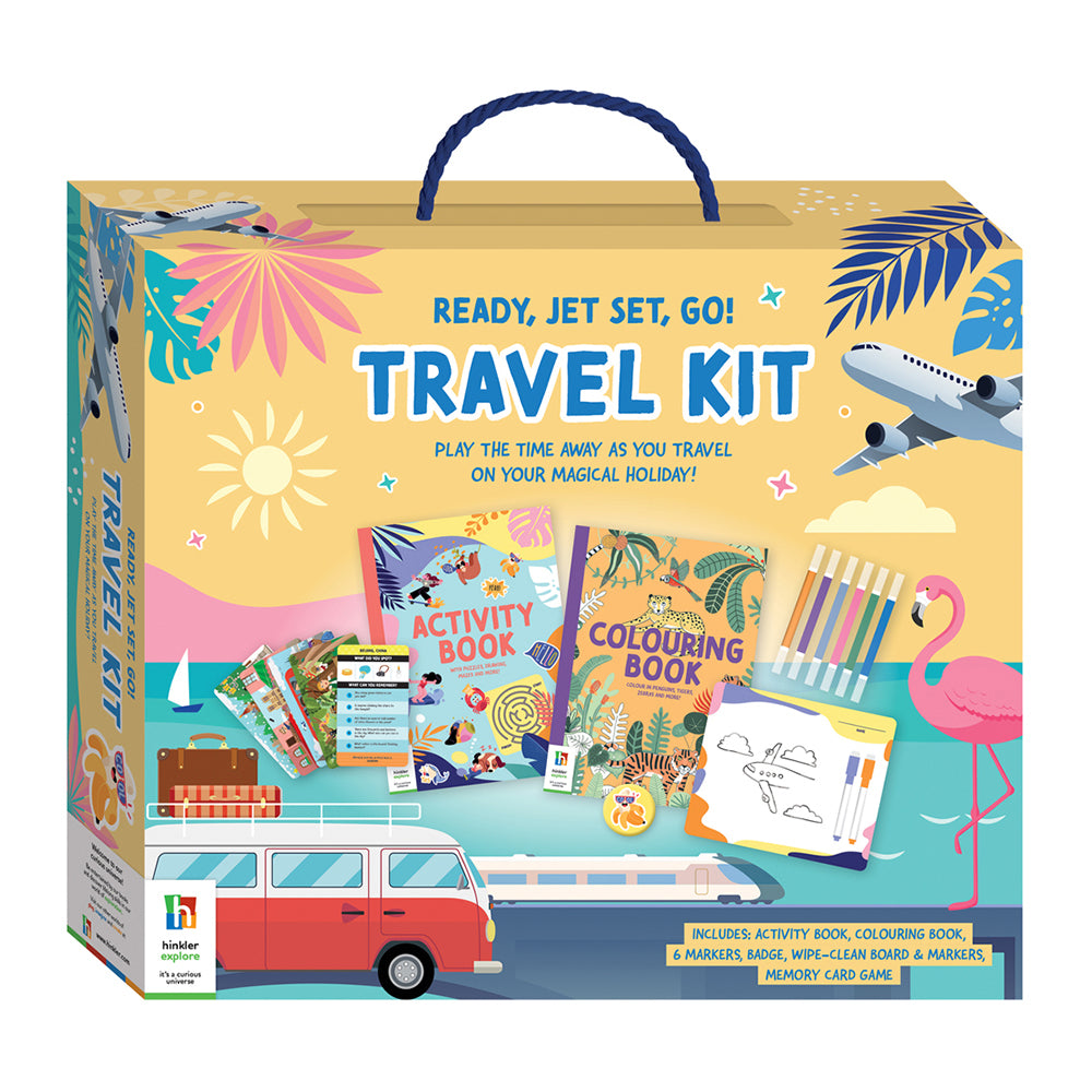 Elevate Ready Jet Set Go Travel Kit Activity Book Kids 5-10y