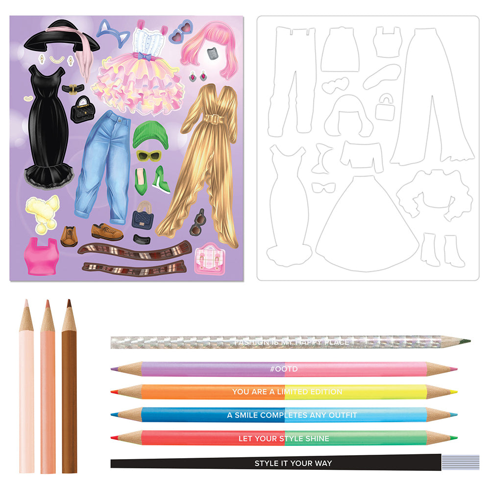 Kaleidoscope Pop Fashion Fashion Week Tote Bag and Portfolio Craft Kit 6y+