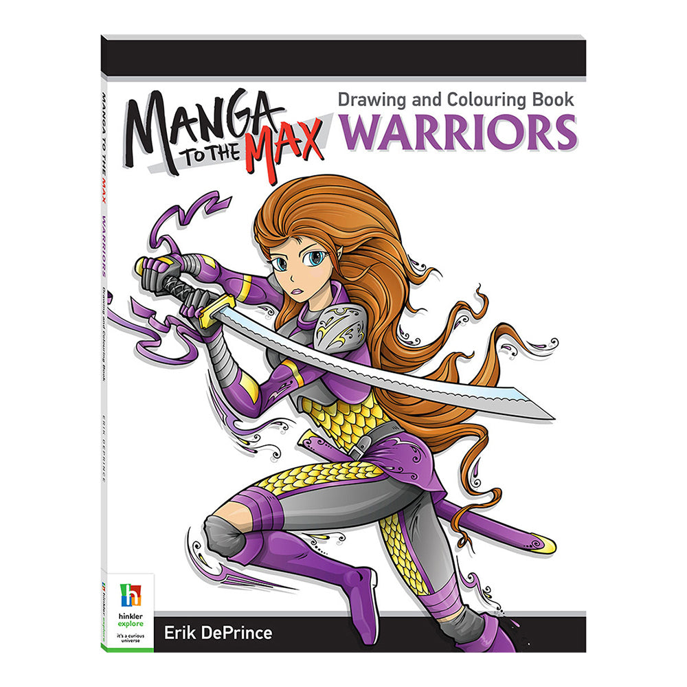 Kaleidoscope Manga to the Max Drawing and Colouring Book: Warriors