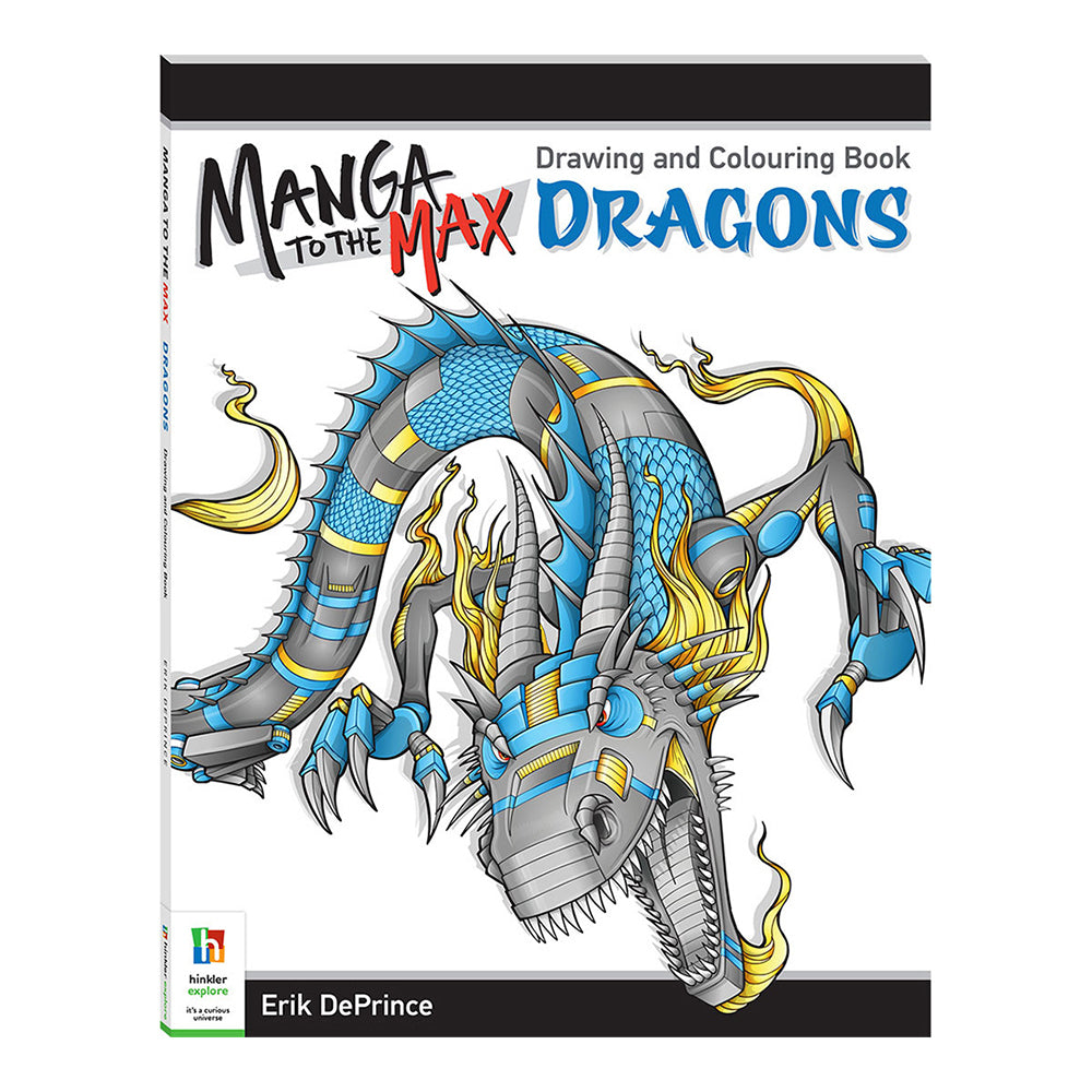Kaleidoscope Manga to the Max Drawing and Colouring Book: Dragons