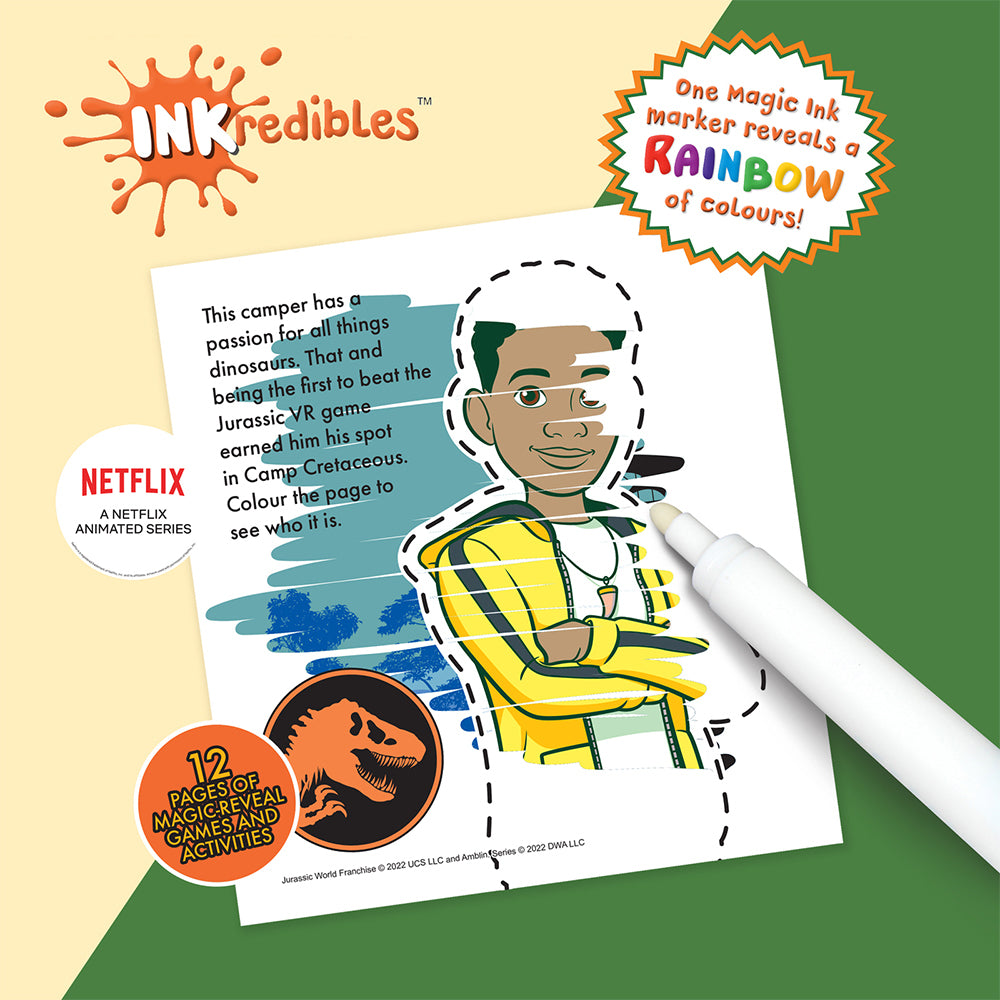 Inkredibles Jurassic World Camp Cretaceous Magic Ink Activity Kit 3y+