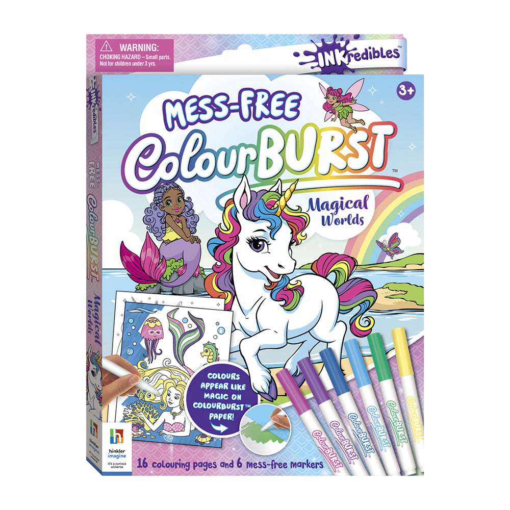 Inkredibles Colour Burst Magical Worlds Kids Colouring Kit 3y+
