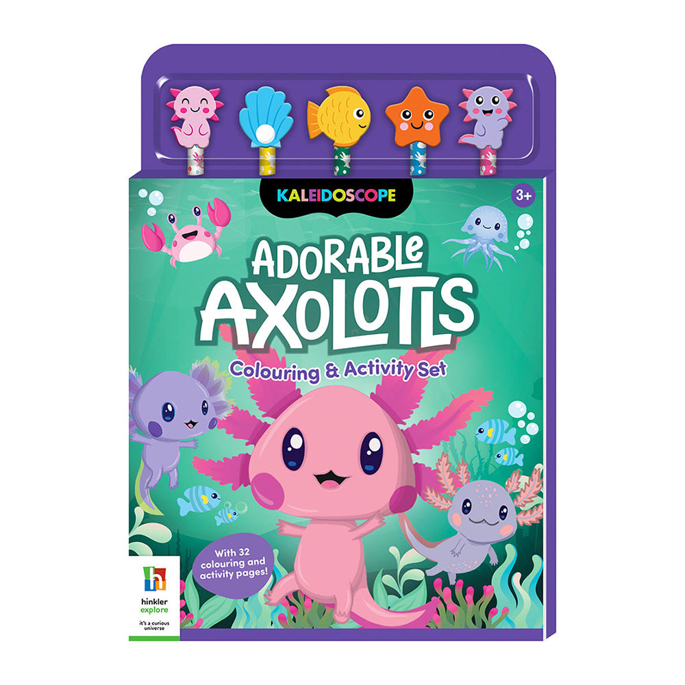 Kaleidoscope Adorable Axolotls Colouring & Activity Set Kids 3y+