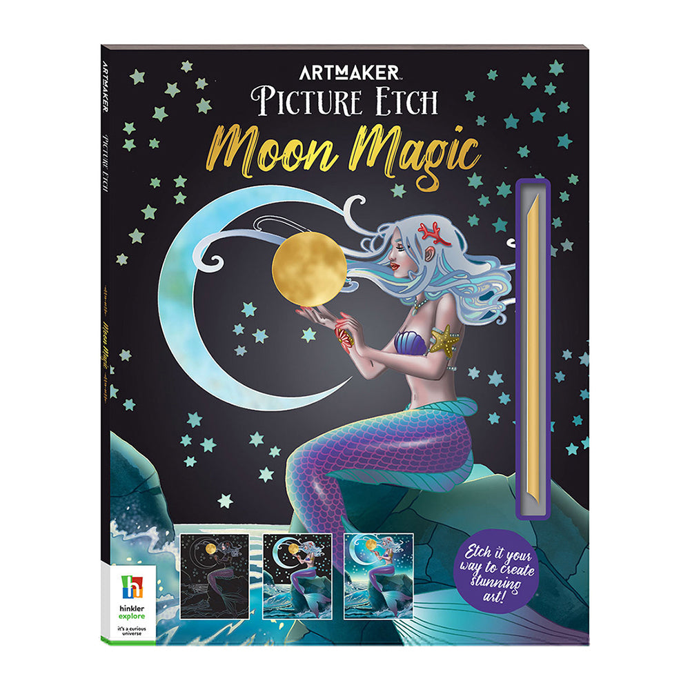 Art Maker Picture Etch Moon Magic Colouring Activity Book
