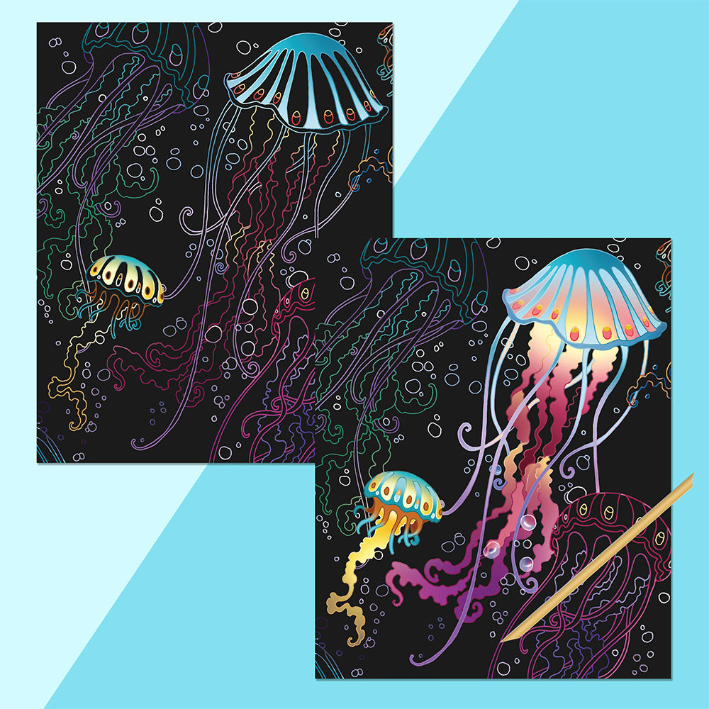 Art Maker Picture Etch Underwater Worlds Colouring Activity Book