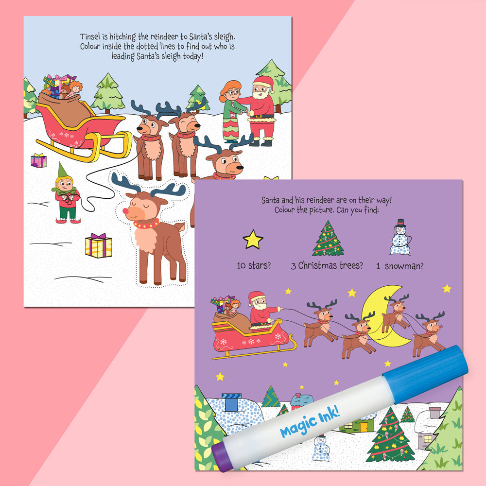 Inkredibles Christmas Mess Free Magic Ink Activity Book Kit Kids 8y+