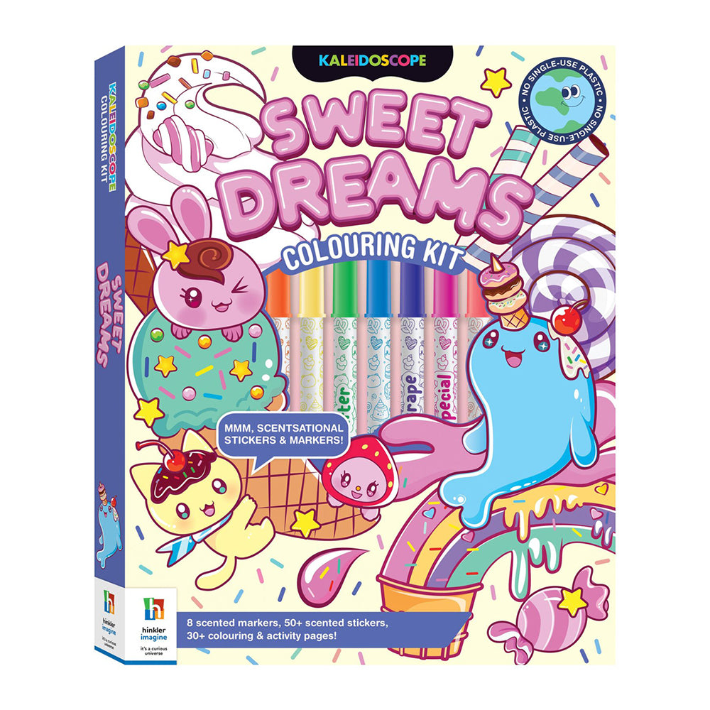 Kaleidoscope Kids Colouring Kit Sugar Rush w/Markers/Stickers