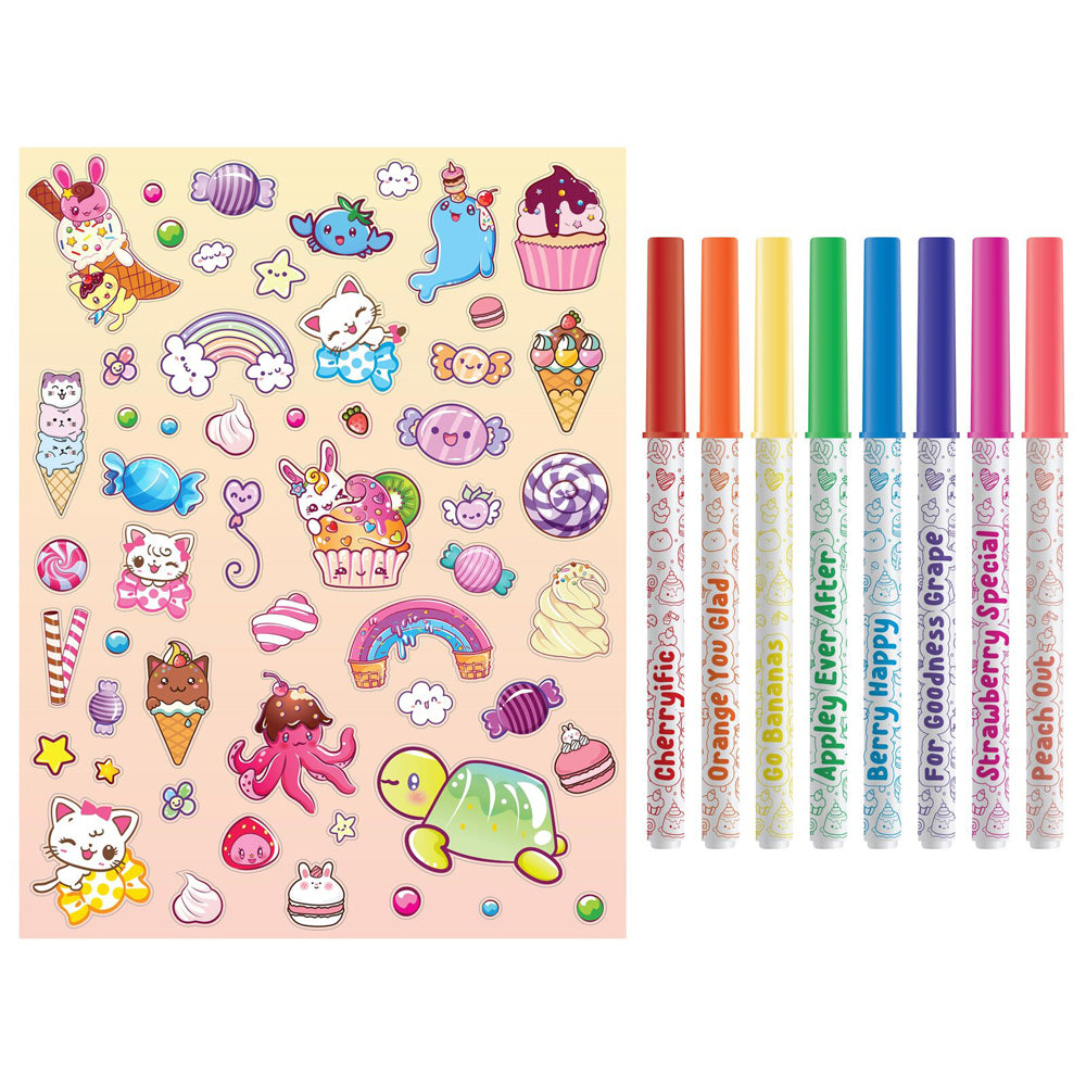 Kaleidoscope Kids Colouring Kit Sugar Rush w/Markers/Stickers