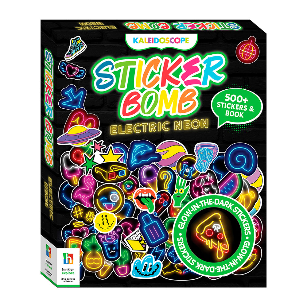 Kaleidoscope Sticker Bomb Electric Neon Kids Activity Book 6y+