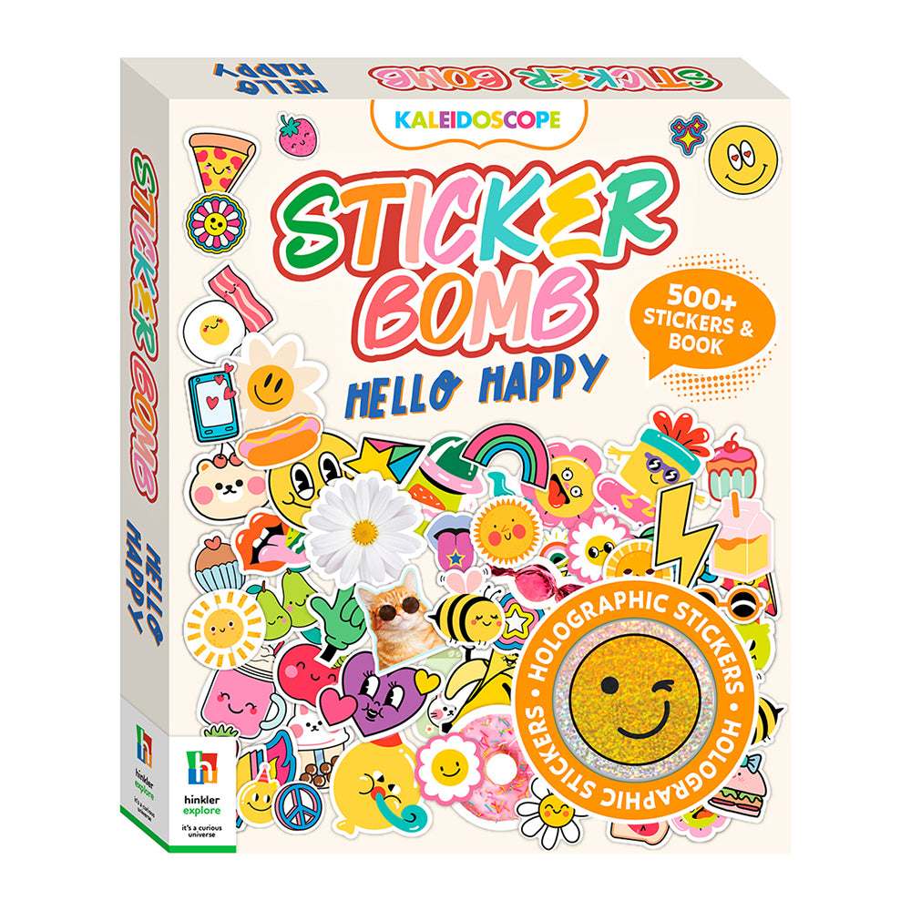 Kaleidoscope Sticker Bomb Hello Happy Kids Activity Book 6y+
