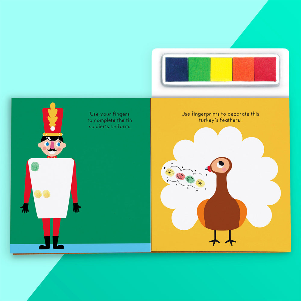 Kaleidoscope Festive Finger Prints Kids Finger Painting Book 3y+