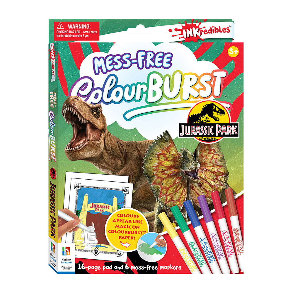 Inkredibles Colour Burst Jurassic Park Colouring Activity Kit 8y+