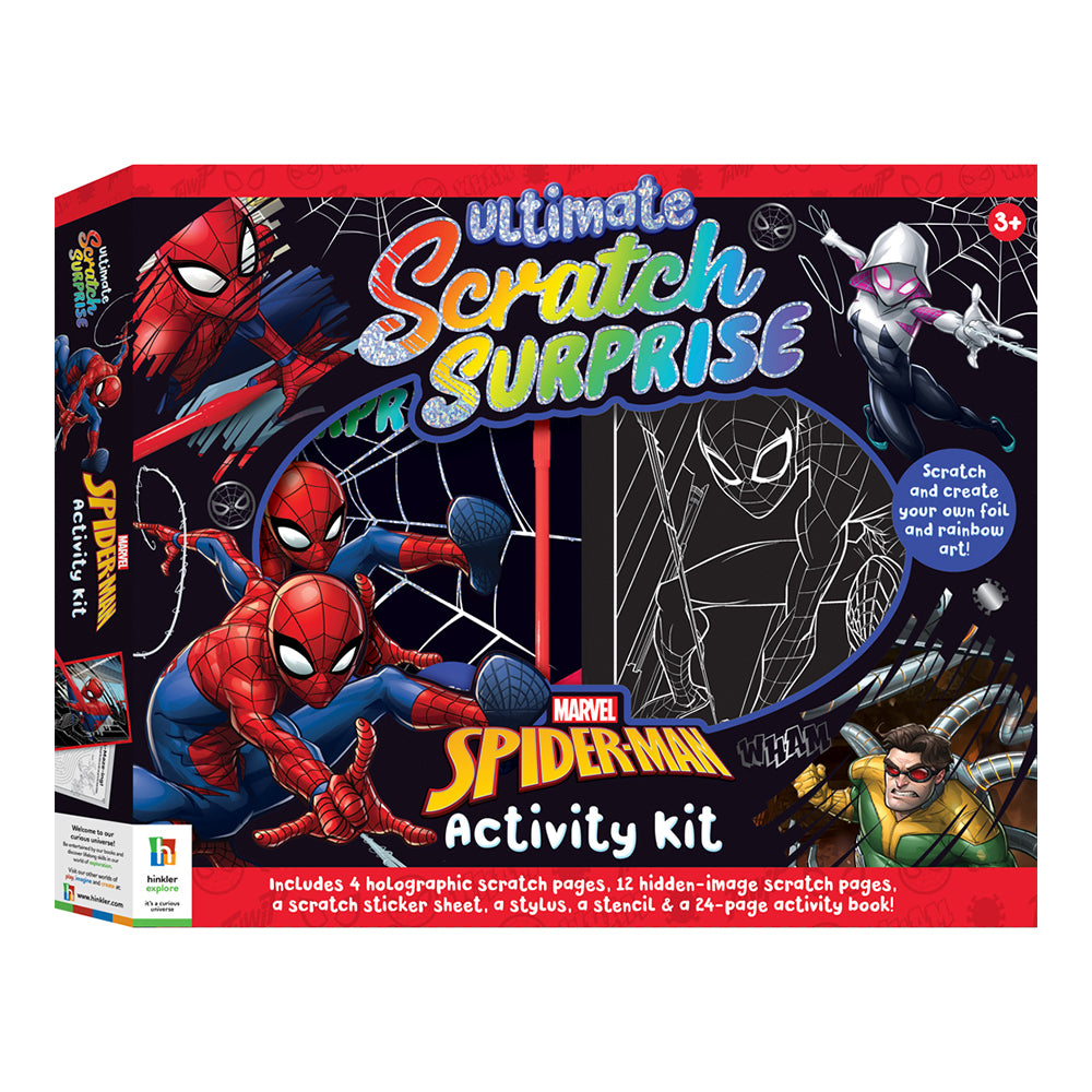 Kaleidoscope Ultimate Scratch Surprise Spider-Man Activity Kit Kids 4-12y